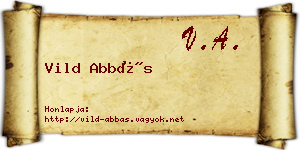 Vild Abbás névjegykártya